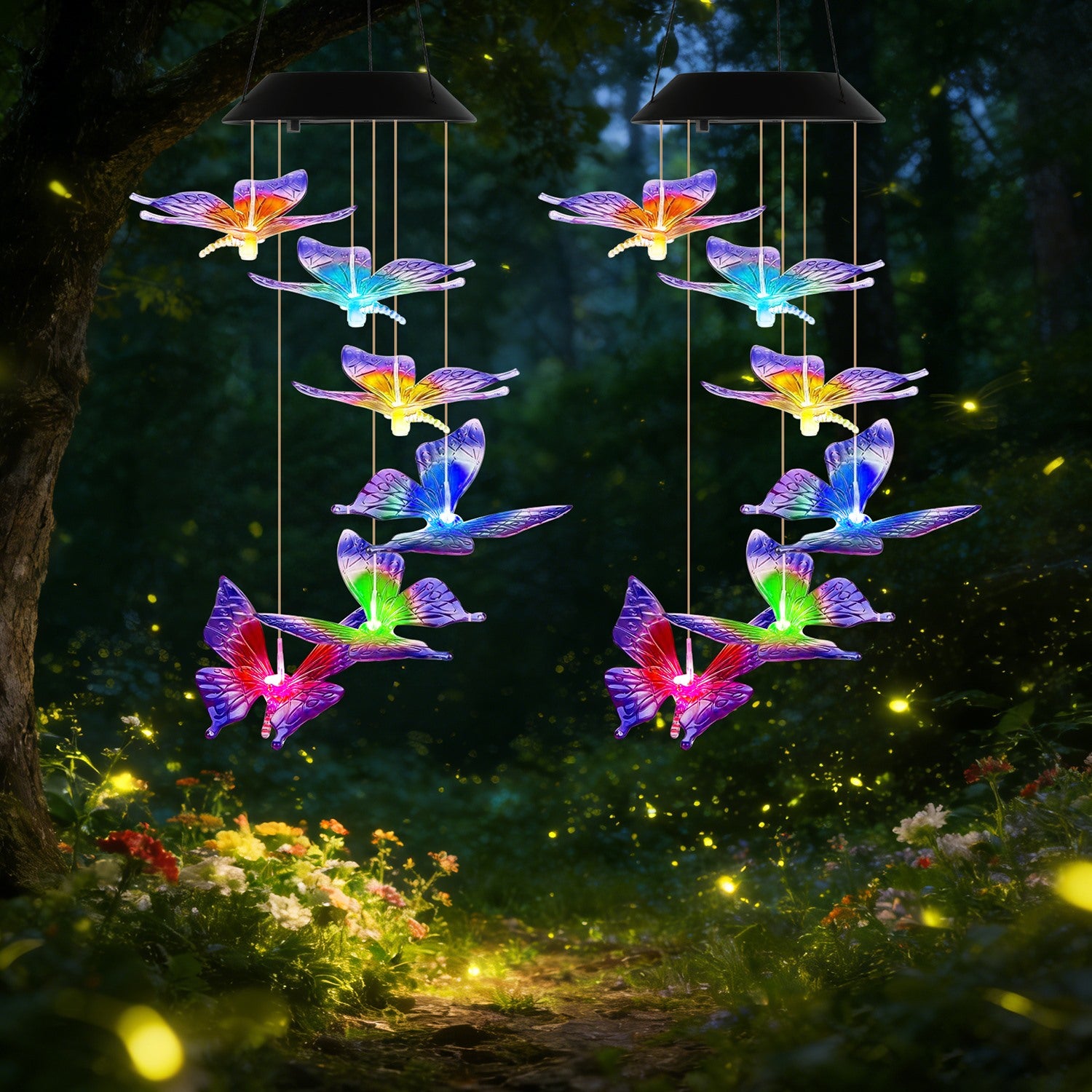 Solar Butterfly Wind Chime