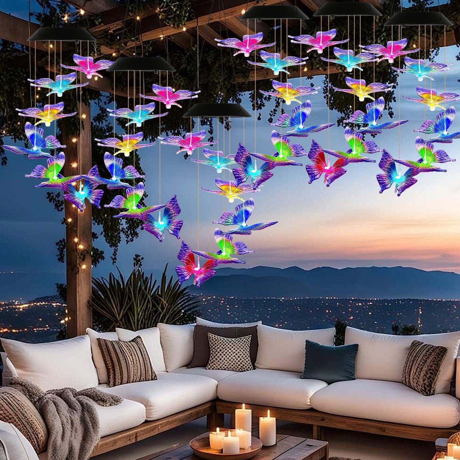 Solar Butterfly Wind Chime