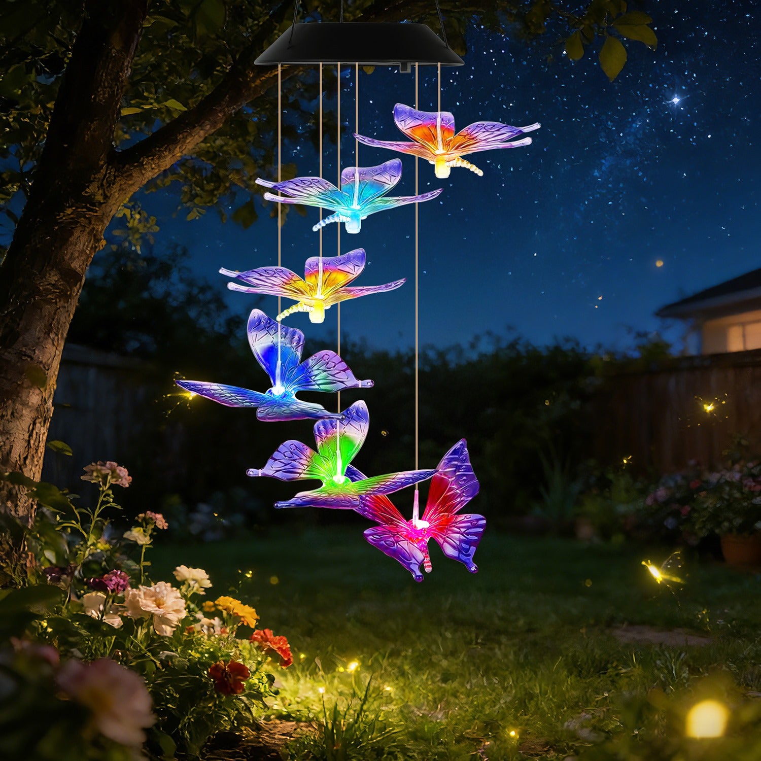 Solar Butterfly Wind Chime