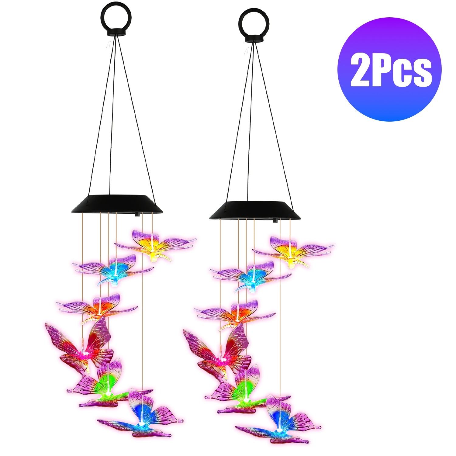 Solar Butterfly Wind Chime